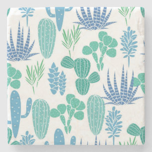 Porta-copo De Pedra Padrão vegetal