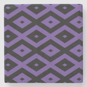 Porta-copo De Pedra Padrão violeta e diamante preto
