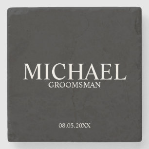 Porta-copo De Pedra Padrinho de casamento Personalizado Moderno