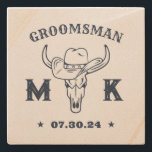 Porta-copo De Pedra Padrinhos de casamento do Melhor Homem do Mundo de<br><div class="desc">Presentes personalizados para padrinhos de casamento e o melhor homem com o velho tema do cowboy ocidental. Decorado com chapéu de cowboy com fonte ocidental antiga. O texto e a cor são editáveis usando a Ferramenta Design para ajustado da sua ocasião. Obtenha este presente personalizado para casamento, despedida de solteiro,...</div>