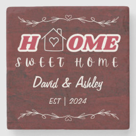 Porta-copo De Pedra Página inicial de nomes de Casais personalizados N