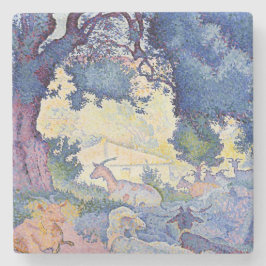 Porta-copo De Pedra Paisagem com Caprinos (por Henri-Edmond Cross)