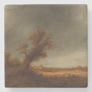 Porta-copo De Pedra Paisagem com um carvalho velho, Adriaen van Ostade