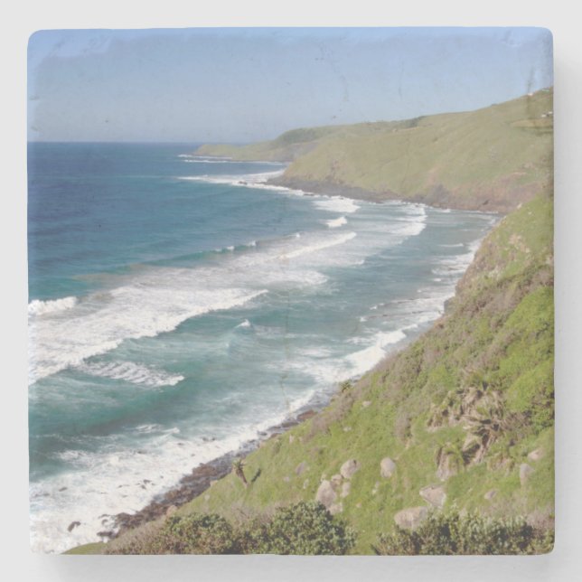 Porta-copo De Pedra Paisagem Costeira Coffee Bay (Frente)