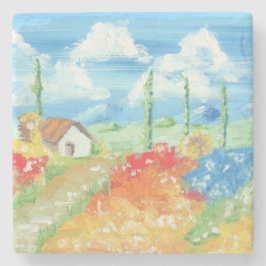 Porta-copo De Pedra Paisagem da vastidão da Toscana