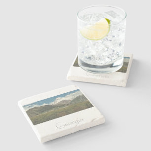 Porta-copo De Pedra Paisagem de montanha Kazbegi Georgia