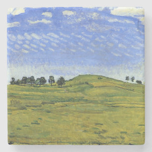 Porta-copo De Pedra Paisagem Linda dos Alpes Suíços (Ferdinand Hodler)