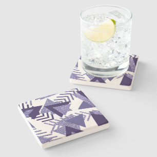 Porta-copo De Pedra Paixão Roxo legal   90s Abstrato Geométrico