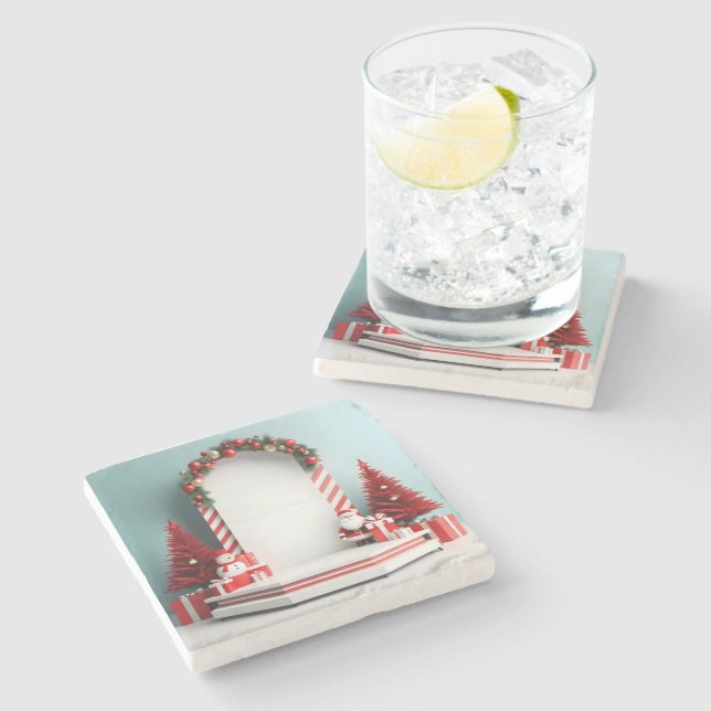 Porta-copo De Pedra Palco de Natal (Lateral)