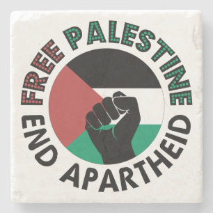 Porta-copo De Pedra Palestina Livre Fim do Apartheid Bandeira da Pales