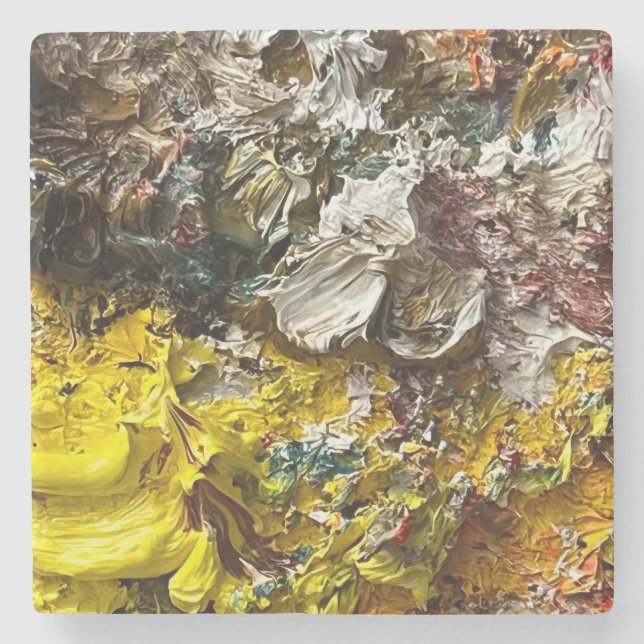 Porta-copo De Pedra Paleta de artistas #1 (Frente)