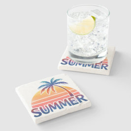 Porta-copo De Pedra Palmeira de Verão