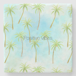 Porta-copo De Pedra Palmeiras tropicais