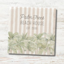 Palmeiras tropicais Belga Stripes Beach House