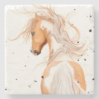 Porta-copo De Pedra Palomino Paint Horse de Bihrle