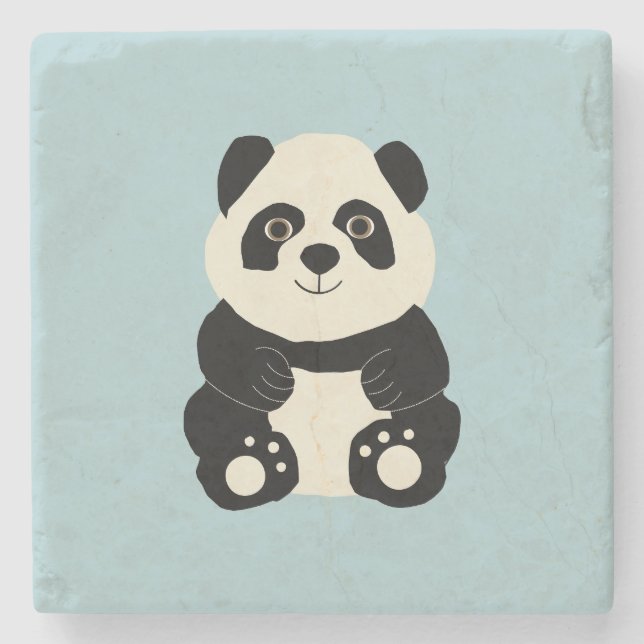 Porta-copo De Pedra Panda (Frente)