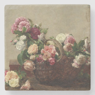 Porta-copo De Pedra Panier de Rosas - Henri Fantin-Latour