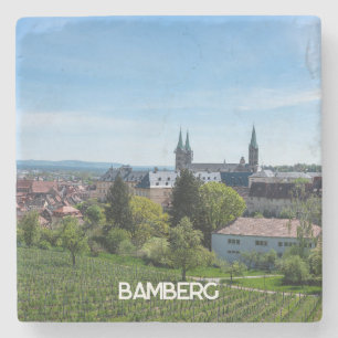 Porta-copo De Pedra Panorama da antiga cidade histórica de Bamberg, Al