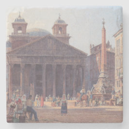 Porta-copo De Pedra Pantheon e Piazza della Rotonda em Roma, Itália