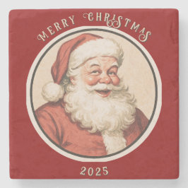 Porta-copo De Pedra Papai Noel Vintage Retro