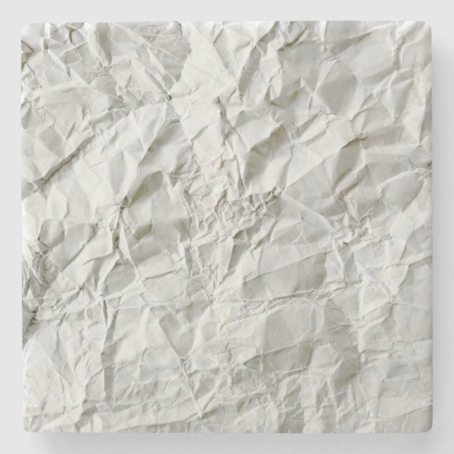 Porta-copo De Pedra Papel enrugado e engraçado (Frente)