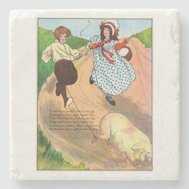 Porta-copo De Pedra Para comercializar em Comprar porco gordo (Frente)