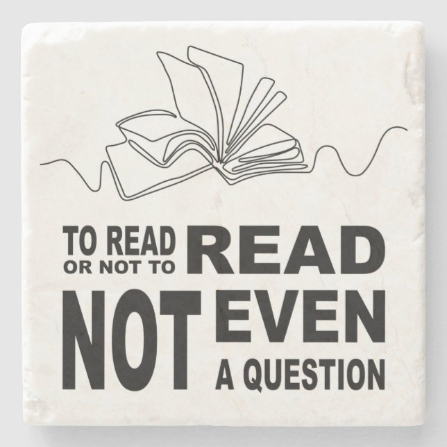 Porta-copo De Pedra Para ler ou não ler (Frente)