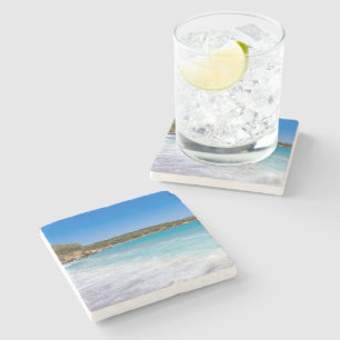 Porta-copo De Pedra Paraíso Tropical de Praia Exótica