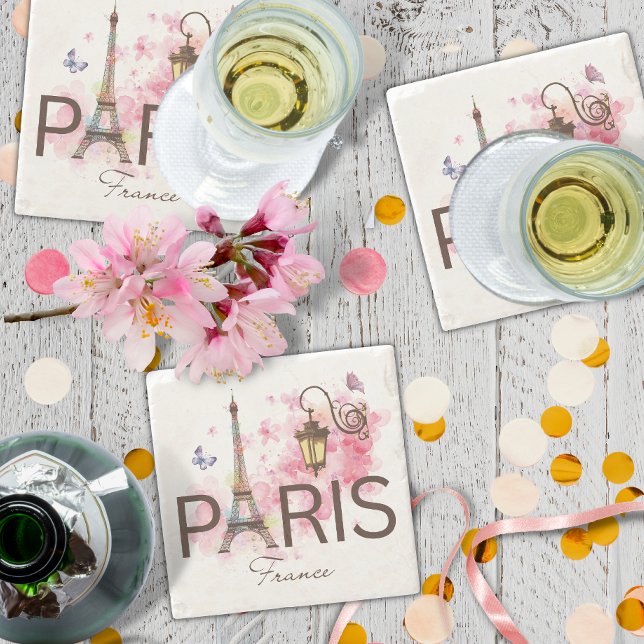 Porta-copo De Pedra Paris França Torre Eiffel Lâmpada Vintange (Criador carregado)