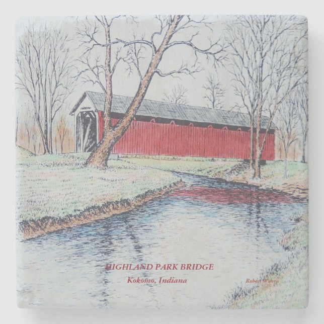 Porta-copo De Pedra Parque Highland (Frente)