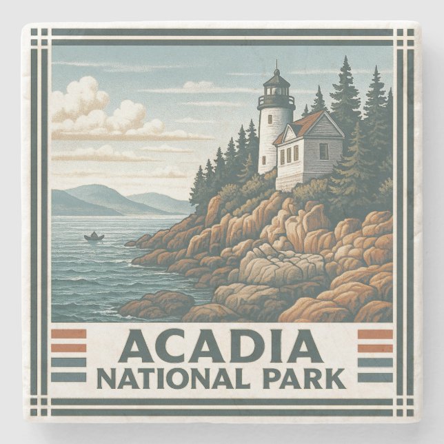 Porta-copo De Pedra Parque Nacional Acadia (Frente)
