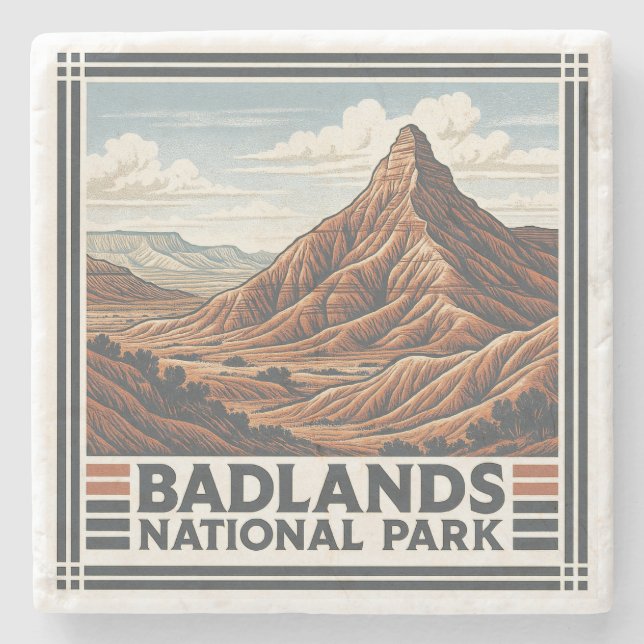 Porta-copo De Pedra Parque Nacional Badlands (Frente)