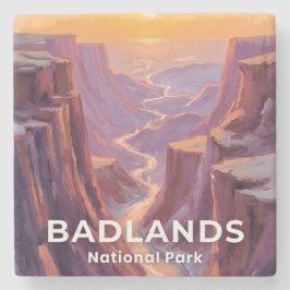 Porta-copo De Pedra Parque Nacional Badlands Pintura Dakota do Sul