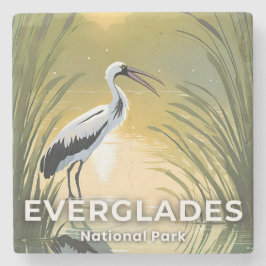 Porta-copo De Pedra Parque Nacional Everglades | Cegonha em Aquarela