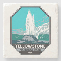 Parque Nacional Yellowstone Castle Geyser Vintage