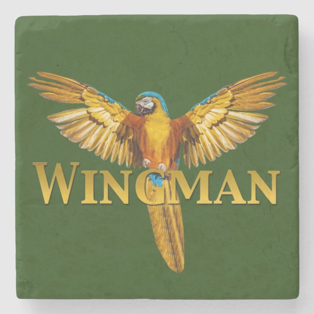 Porta-copo De Pedra Parrot Wingman (Frente)