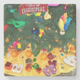 Porta-copo De Pedra Party _Merry christmas _coaster