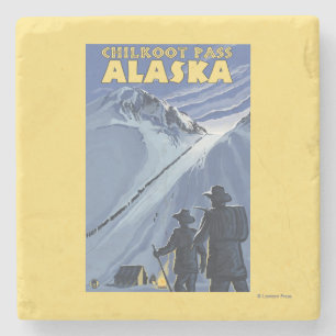 Porta-copo De Pedra Passagem de Chilkoot, mineiros Dourados de Alaska