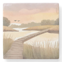 Passeio da Baía | Pintura em Aquarela Costeira Are