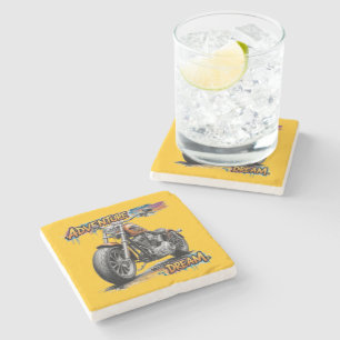 Porta-copo De Pedra Passeio Sonho de Aventura – Motocicleta Chopper Vi