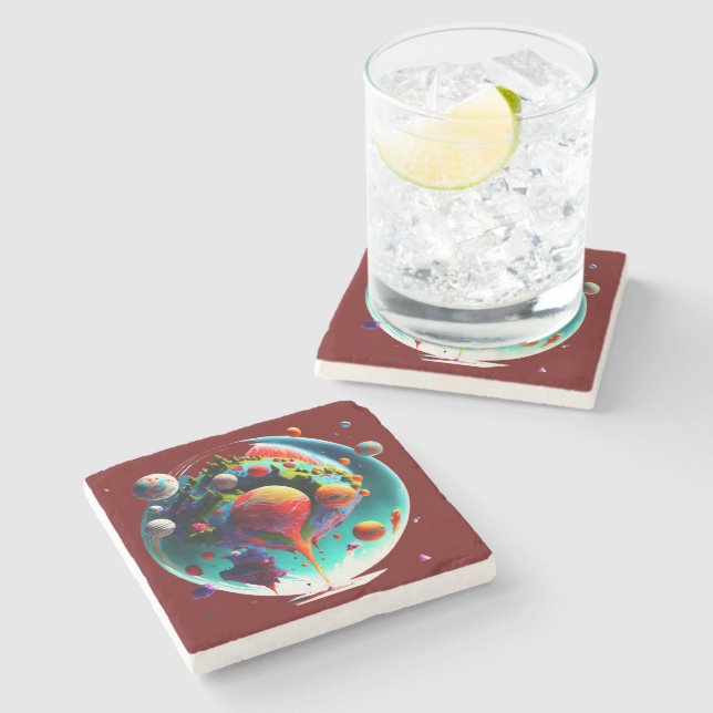 Porta-copo De Pedra Pastafari STEINUNTERSETZER (Lateral)