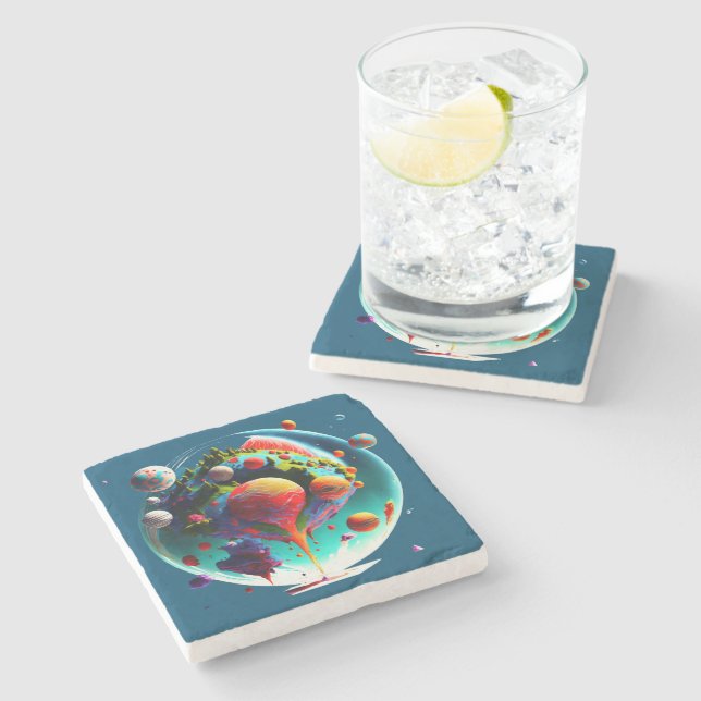 Porta-copo De Pedra Pastafari STEINUNTERSETZER (Lateral)