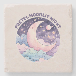 Porta-copo De Pedra Pastel Moonlit Fantasy Night