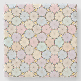 Porta-copo De Pedra Pastel Wood Slices