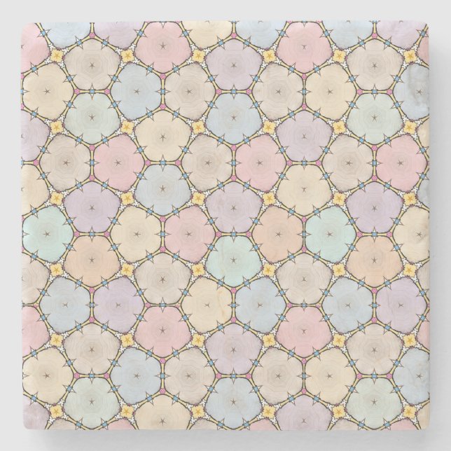 Porta-copo De Pedra Pastel Wood Slices (Frente)