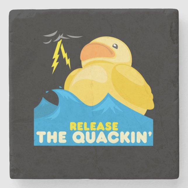 Porta-copo De Pedra Pato de borracha (Frente)