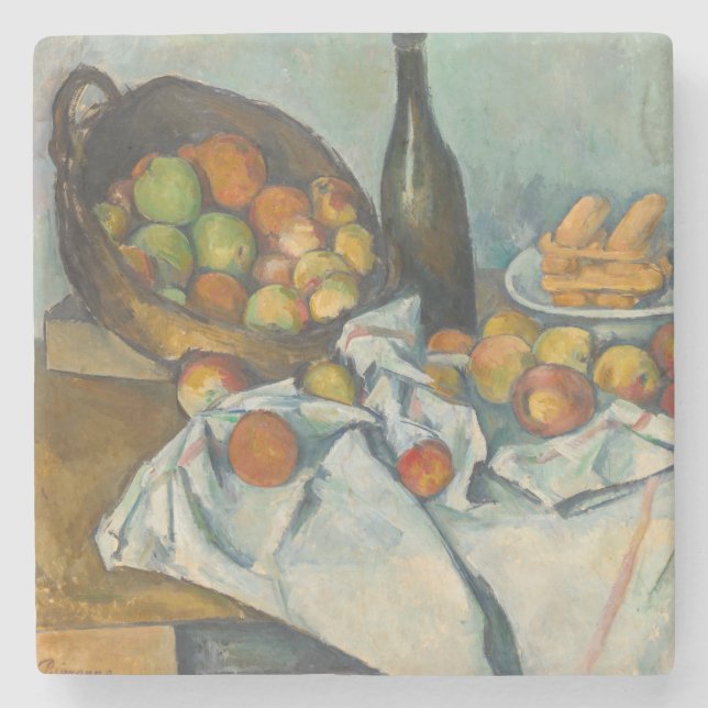 Porta-copo De Pedra Paul Cezanne - A Cesta das Maçãs (Frente)