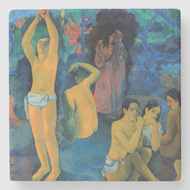 Porta-copo De Pedra Paul Gauguin - De Onde Viemos? (Frente)