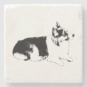 Porta-copo De Pedra Pausa de Perfil Lateral