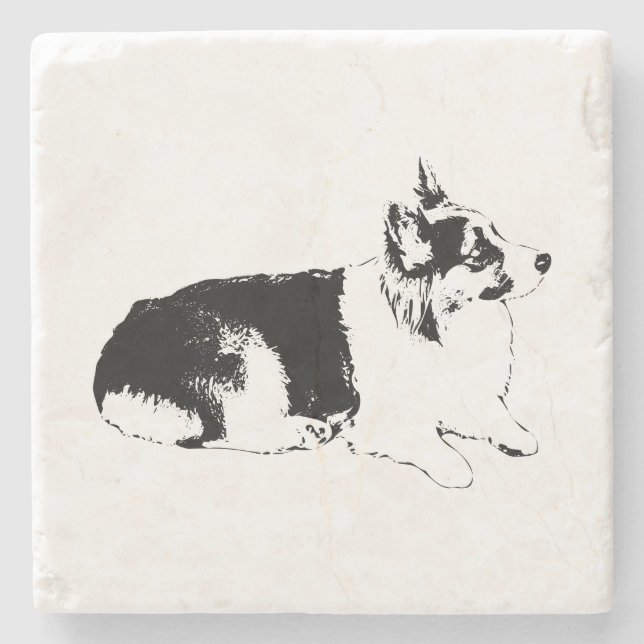 Porta-copo De Pedra Pausa de Perfil Lateral (Frente)